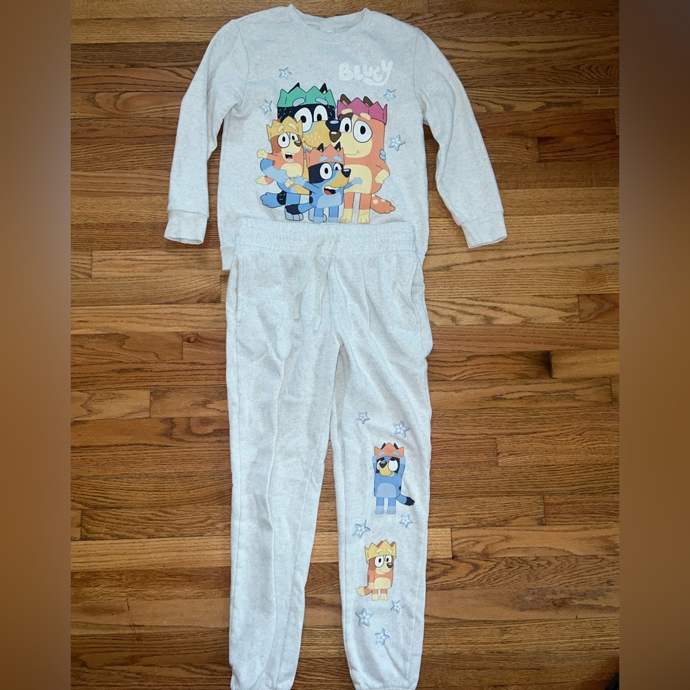 Bluey Pijama Set - Light Gray